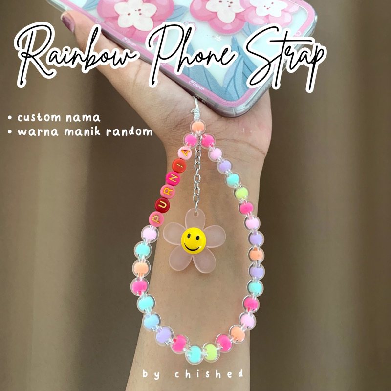 Phone Strap Rainbow
